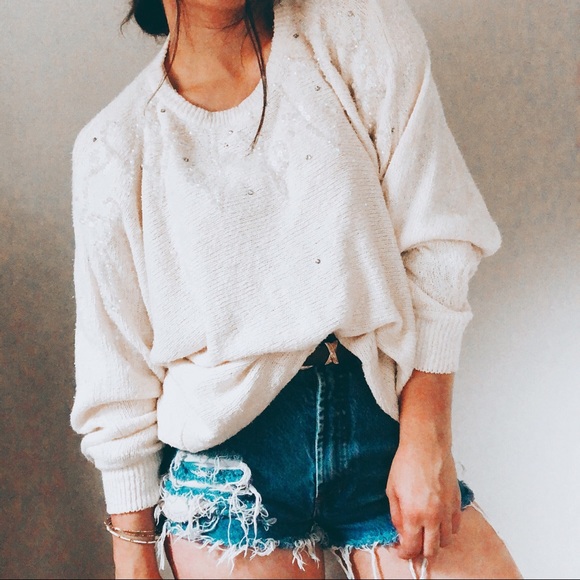 Vintage Sweaters - LADY RAOUL • vintage beaded oversized sweater